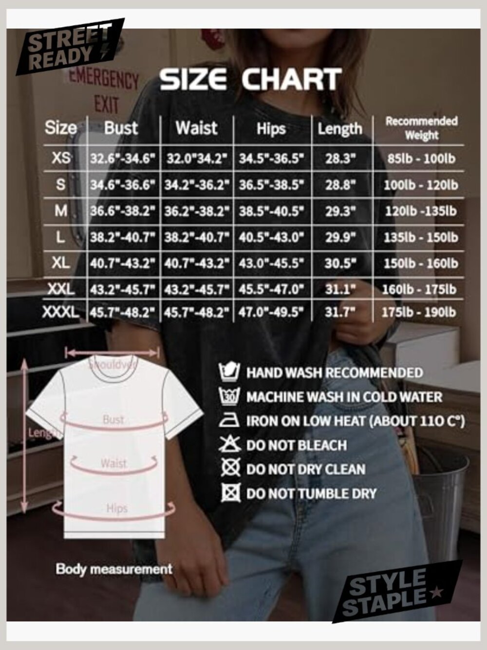 Oversized Y2k Vintage Crew Neck Short Sleeve Tee Comfy Loose Fit - Picture 7 of 7